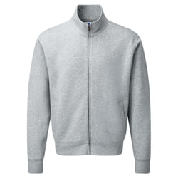 Russell Mens Authentic Full Zip Sweatshirt Jacket - 4XL, Light Oxford