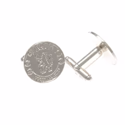 Chelsea FC Crest Silver Plated Boxed Cufflinks