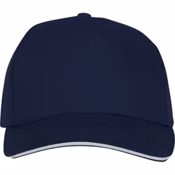 Bullet Unisex Ceto 5 Panel Sandwich Cap - One Size, Navy