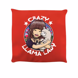 Grindstore Crazy Llama Lady Cushion