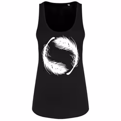 , Black) Grindstore Womens/Ladies Yin Yang Feathers Floaty Tank - XX Large (UK 16-18