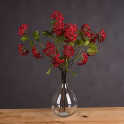 Hill Interiors Artificial Faux Red Autumnal Viburnum Spray