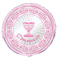 Unique Party Communion Chalice 18 Inch Foil Balloon - One Size, Pink