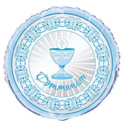 Unique Party Communion Chalice 18 Inch Foil Balloon - One Size, Blue