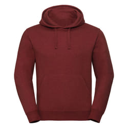 Russell Unisex Authentic Melange Hooded Sweatshirt - XS, Brick Red Melange