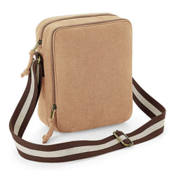 Quadra Vintage Canvas Mini Reporter Bag - One Size, Sahara