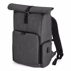 Quadra Q-tech Charge Roll-top Backpack - One Size, Granite Marl