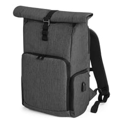 Quadra Q-tech Charge Roll-top Backpack - One Size, Granite Marl