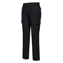 Portwest Mens Stretch Slim Combat Trousers - 42R, Black