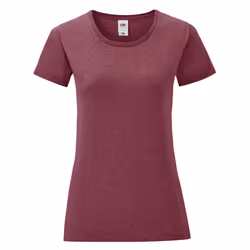 Fruit Of The Loom Womens/Ladies Iconic T-Shirt - L, Heather Burgundy