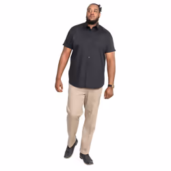 Duke Mens Aeron Kingsize Short Sleeve Classic Regular Shirt - 8XL, Black