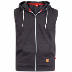 Duke Mens Blake D555 Kingsize Sleeveless Full Zip Hoodie - 3XL, Charcoal Melange