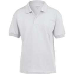 Gildan DryBlend Childrens Unisex Jersey Polo Shirt (Pack Of 2) - XL, White
