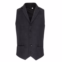 Premier Mens Herringbone Waistcoat - S, Dark Grey
