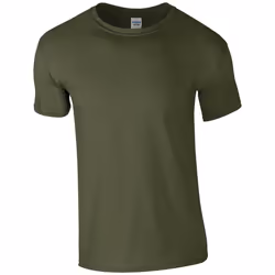Gildan Mens Short Sleeve Soft-Style T-Shirt - 4XL, Military Green