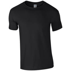 Gildan Mens Short Sleeve Soft-Style T-Shirt - 4XL, Black