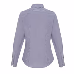 Premier Womens/Ladies Cotton Rich Oxford Stripe Blouse - 2XL, White/Navy