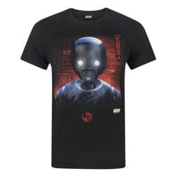 Star Wars Mens Rogue One K2S0 Robot T-Shirt - S, Black