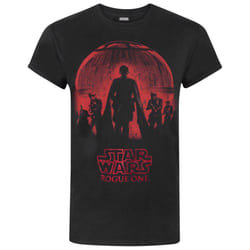 Star Wars Mens Rogue One Foil T-Shirt - M, Black/Red