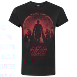 Star Wars Mens Rogue One Foil T-Shirt - L, Black/Red