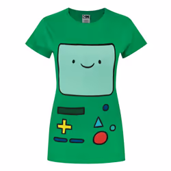 Adventure Time Womens/Ladies BMO T-Shirt - XL, Green