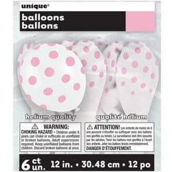 Unique Party Lovely Pink Dots Latex Balloons (Pack Of 6)