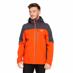 Trespass Mens Tappin Hooded Waterproof Jacket - L, Flame