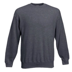 Fruit Of Loom Mens Classic 80/20 Set-In Sweatshirt - XL, Dark Heather Grey