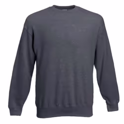 Fruit Of Loom Mens Classic 80/20 Set-In Sweatshirt - S, Dark Heather Grey