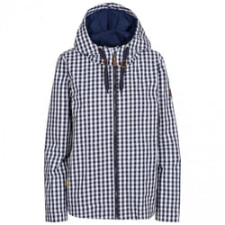Trespass Womens/Ladies Dignity Printed Waterproof Jacket - M, Navy Gingham