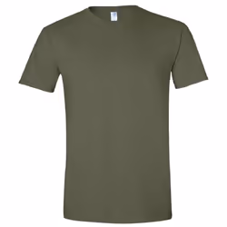 Gildan Mens Short Sleeve Soft-Style T-Shirt - 4XL, Military Green