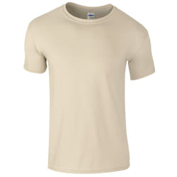 Gildan Mens Short Sleeve Soft-Style T-Shirt - 4XL, Sand