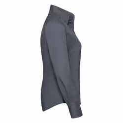 Russell Collection Ladies/Womens Long Sleeve Poly-Cotton Easy Care Fitted Poplin Shirt - XL, Convoy Grey