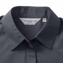 Russell Collection Ladies/Womens Long Sleeve Poly-Cotton Easy Care Fitted Poplin Shirt - XL, Convoy Grey