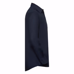 Russell Collection Mens Long Sleeve Easy Care Tailored Oxford Shirt - 18.5inch, Bright Navy