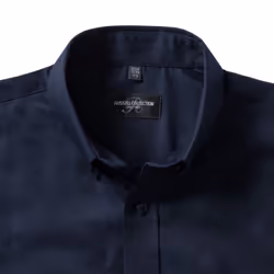 Russell Collection Mens Short Sleeve Easy Care Oxford Shirt - 15inch, Bright Navy