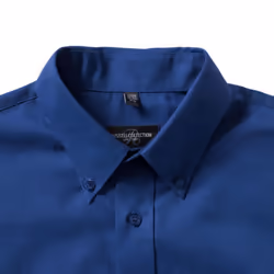 Russell Collection Mens Long Sleeve Easy Care Oxford Shirt - 18inch, Bright Royal