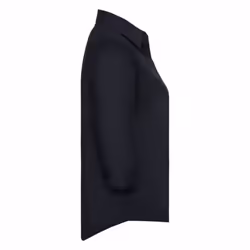 Russell Collection Ladies 3/4 Sleeve Poly-Cotton Easy Care Fitted Poplin Shirt - XS, French Navy