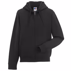 Russell Mens Authentic Full Zip Hooded Sweatshirt / Hoodie - 4XL, Black