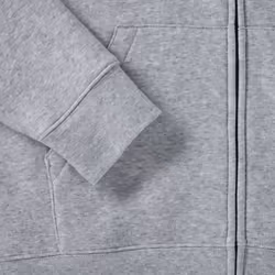 Russell Mens Authentic Full Zip Hooded Sweatshirt / Hoodie - 4XL, Light Oxford