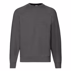 Fruit Of The Loom Mens Raglan Sleeve BelcoroÂ® Sweatshirt - XL, Dark Heather