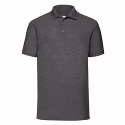 Fruit Of The Loom Mens 65/35 Pique Short Sleeve Polo Shirt - S, Dark Heather