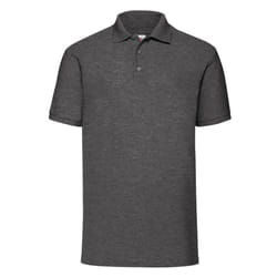 Fruit Of The Loom Mens 65/35 Pique Short Sleeve Polo Shirt - S, Dark Heather