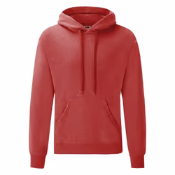 Fruit Of The Loom Mens Hooded Sweatshirt / Hoodie - 2XL, Heather Red
