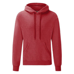 Fruit Of The Loom Mens Hooded Sweatshirt / Hoodie - 2XL, Heather Red