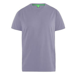Duke Mens Signature 2 King Size Cotton V Neck T-Shirt - XL, Pale Grape
