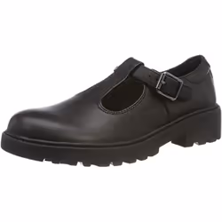 Geox Girls J Casey G. E Leather School Shoe - 13 UK Child, Black