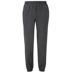 Fruit Of The Loom Mens Elasticated Cuff Jog Pants / Jogging Bottoms - XL, Dark Heather