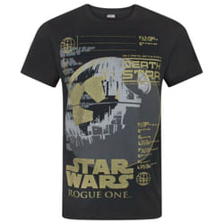 Star Wars Mens Rogue One Metallic Death Star T-Shirt - S, Multicoloured