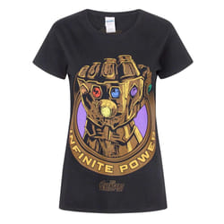 Marvel Womens/Ladies Avengers Infinity War Thanos Infinity Gauntlet T-Shirt - S, Black